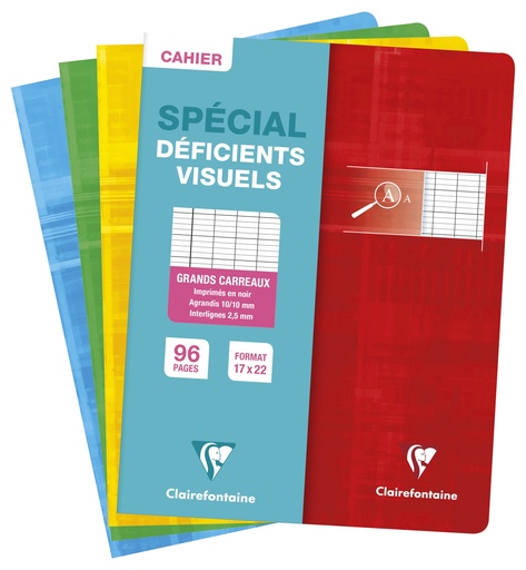 [6405] CLAIREFONTAINE NOTEBOOK FOR VISUALLY IMPAIRED SCHOOLBOY - SEYES, ROOM