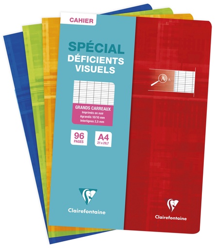 [6406] CAHIER CLAIREFONTAINE COUPE DÉFICIENT VISUEL - SEYES, PIÈCE