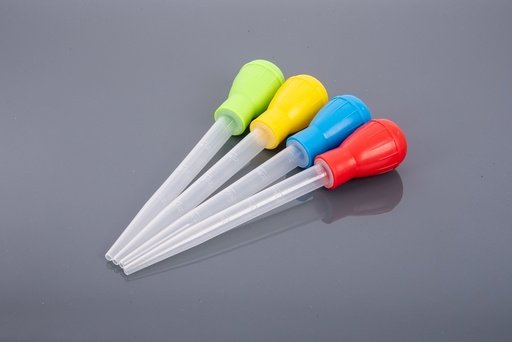 [6067] JUMBO GEKLEURDE PIPETTEN, SET VAN 4