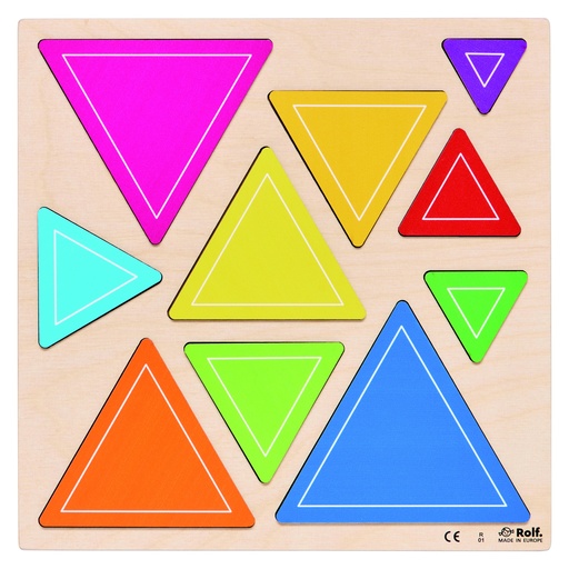 [SA7112] PUZZLE RELIEF TRIANGLES, 10 PCS