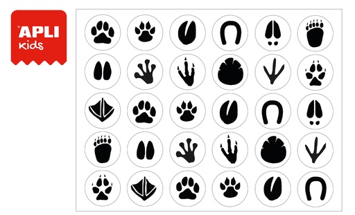[82981] Zelfklevende stickers met dierenprint, rol