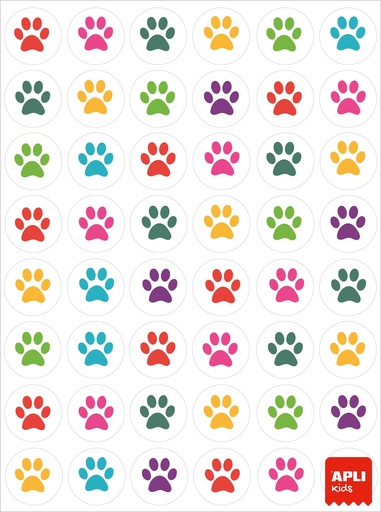 [82989] KATTENPRINT ZELFKLEVENDE STICKERS, 6 VELLEN