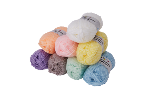 [831310] PASTEL YARN BALLS, PACK OF 8