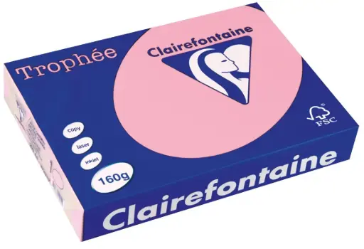 [280704H] PAPIER REPRO 160G ROSE A4, RAME DE 250
