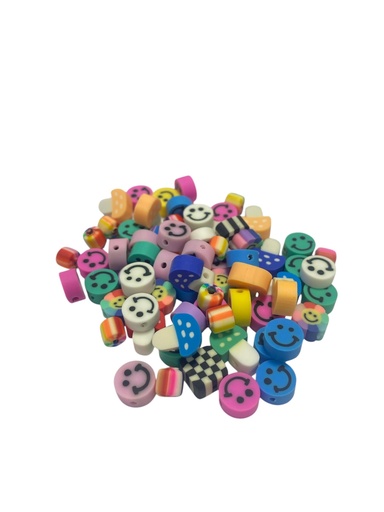 [82593B] SMILEY POLYMEERKRALEN, 60 KRALEN