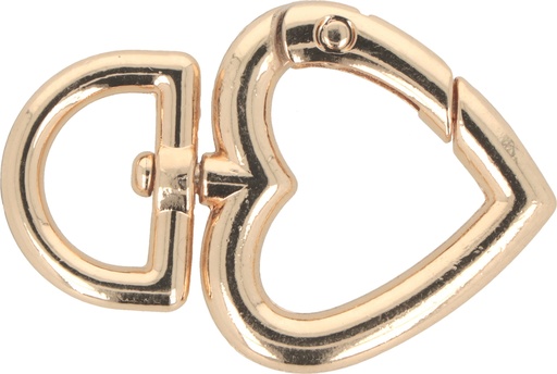 [80982] GOLDENE HERZKARABINER, 2 STK