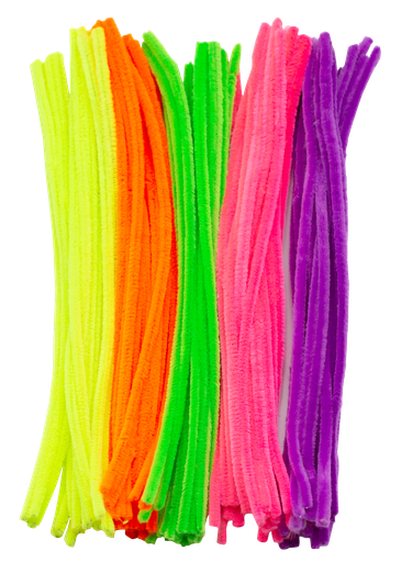 [8135] 6 MM FLUORESZIERENDE RAUPEN, 100 STRÄNGE