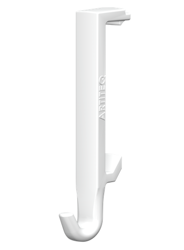[55721] "CLIP" WITTE HAKEN, 10 STUKS