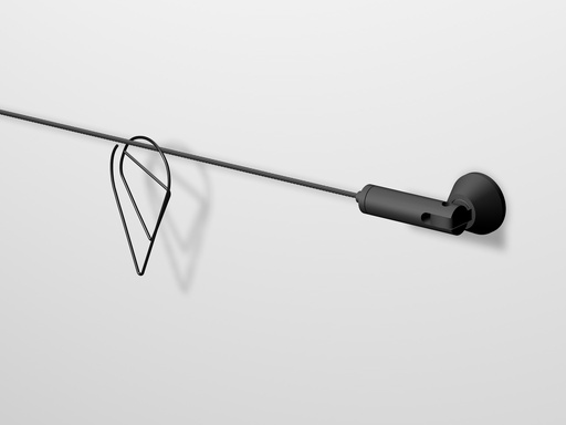 [55592] TROMBONES NOIRS POUR CÂBLE, 30 PCS