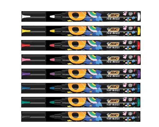 [538601] BIC INTENSITY BRIGHT PAINT MARKERS, DOOS VAN 8