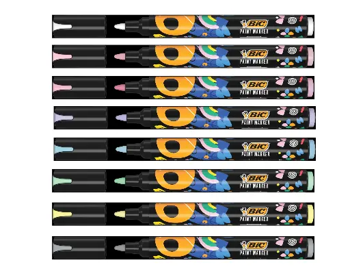 [538602] BIC INTENSITY PASTEL PAINT MARKER, BOX MIT 8 STÜCKEN