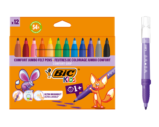 [535801] XL-FARBMARKER FÜR KINDER, BOX MIT 12 STÜCK