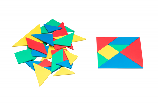 [C48176] RE-PLASTIC TANGRAMS, SET VAN 4 GEASSORTEERD