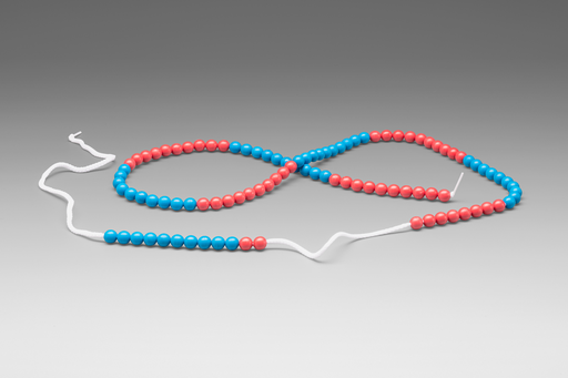 [605115] REKENKETTING 100 KRALEN - ROOD/BLAUW