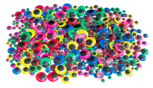 [81888] ADHESIVE MOVING EYES COLORED BACKGROUNDS, SCHOOLPACK