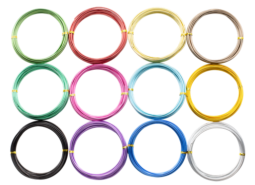 [81556] ALUMINUM WIRES 2MMX5M, SET OF 12