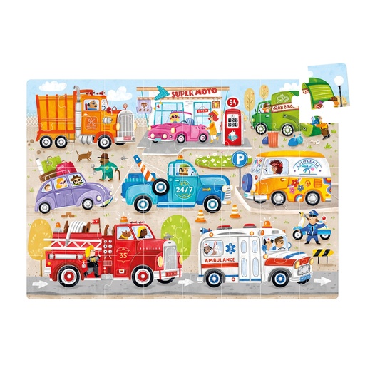 [SA7220] JUMBO CARS PUZZLE, 40 TEILE