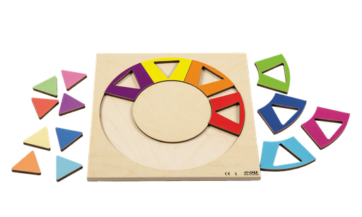 [SA7119] PUZZLE RELIEF CERCLE ARC-EN-CIEL, 16 PIÈCES