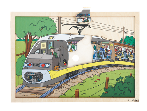 [SA7624] 2-Level-Puzzle Der Zug, 60 Teile