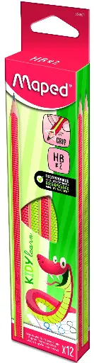 [52018] Schwarze Bleistifte mit Griff "Kiddy Learn Maped", 12er-Box
