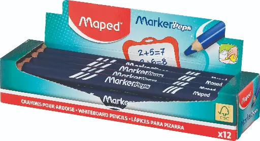 [5282] MARKER'PEPS MAPED BLAU SCHIEFERSTIFTE, BOX MIT 12 STÜCKEN