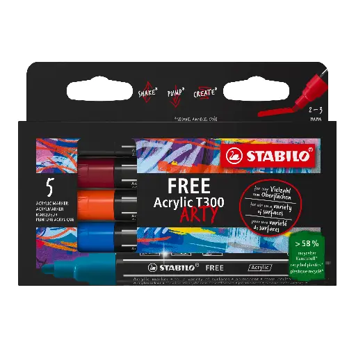 [538703] STABILO FREE ACRYLIC T300, SET URBAN