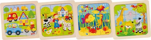 [SA7902] PUZZLES EN BOIS, LOT DE 4