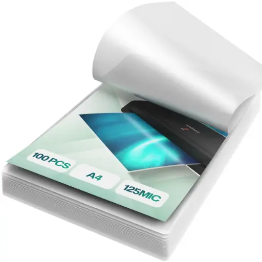 [78021] POCHETTES A PLASTIFIER A4, 125MIC /100 