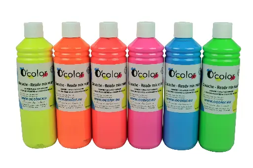 GOUACHE FLUO, 500 ML *À LA COULEUR
