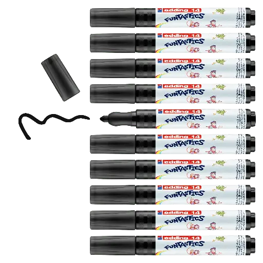 [534900] EDDING 14 FUNTASTIC- 3MM NOIR, BOÎTE DE 10