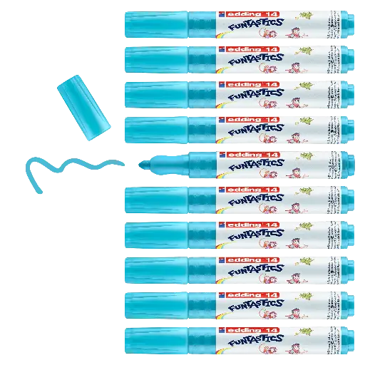 [534902] EDDING 14 FUNTASTIC- 3MM BLUE, BOX OF 10