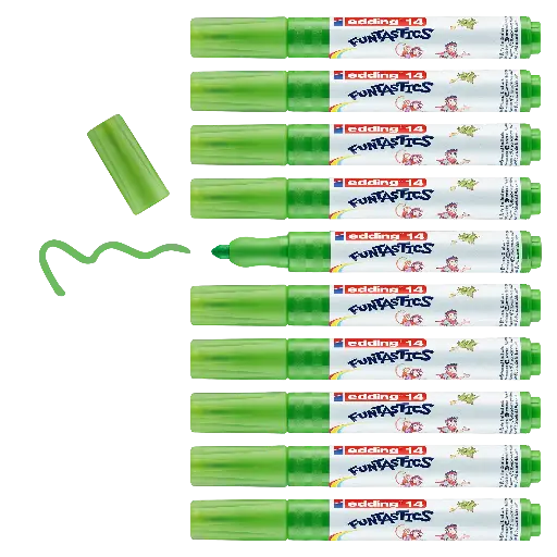 [534903] EDDING 14 FUNTASTIC- 3MM GREEN, BOX OF 10