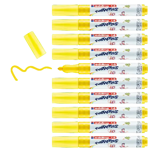 [534904] EDDING 14 FUNTASTIC - 3MM GELB, 10ER-BOX