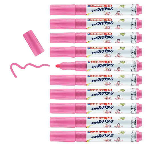 [534905] EDDING 14 FUNTASTIC - 3MM PINK, 10ER-BOX