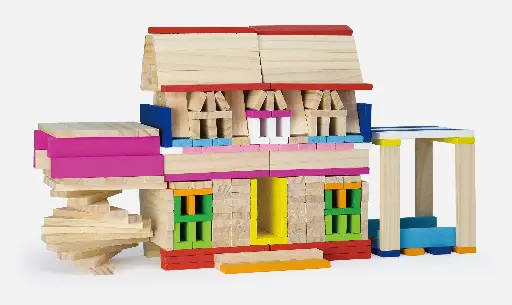[JO010] PLANCHETTES EN BOIS COLORÉ, BARIL DE 250