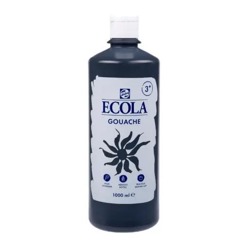 [BA326] GOUACHE ECOLA NOIR 700, 1L