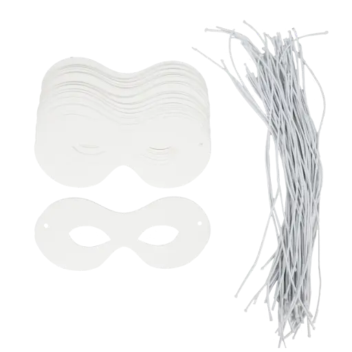[8585] MASQUES LOUP EN CARTON, LOT DE 50
