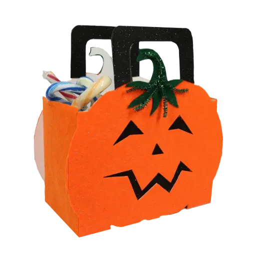 [860904] PANIERS HALLOWEEN EN CARTON À MONTER, LOT DE 10