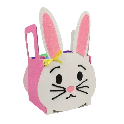 [860905] PANIERS PÂQUES EN CARTON À MONTER, LOT DE 10