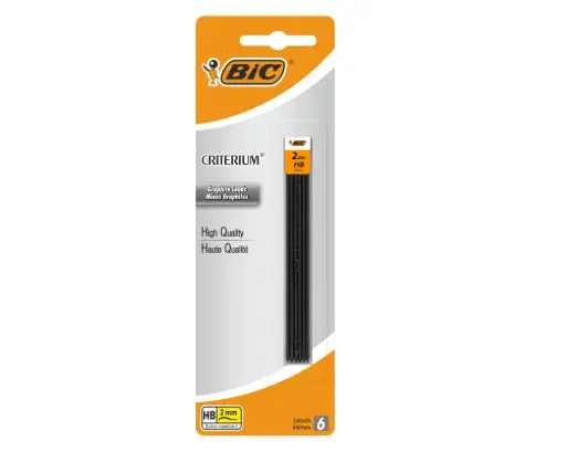 [52096B] MINES BIC CRITÉRIUM HB 2MM,ÉTUI DE 6