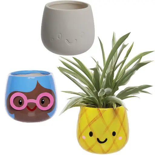 [80991] POTS À FLEURS EN CÉRAMIQUE, LOT DE