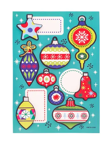 [847701] STICKERS 3D BOULES DE NOËL