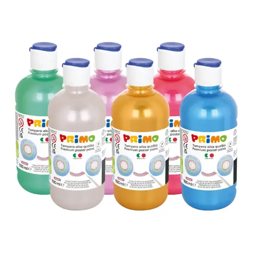 [5014B] GOUACHE PEARL 500CC, ASSORTIMENT DE 6