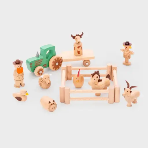 [B20502] FIGURINES EN BOIS FERME