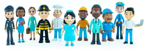 [95572] FIGURINES MÉTIERS, LOT DE 11