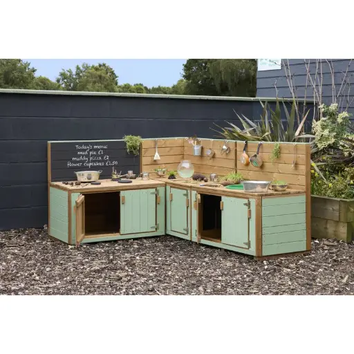 [CS3476] CUISINE D'ANGLE EXTÉRIEURE VERTE