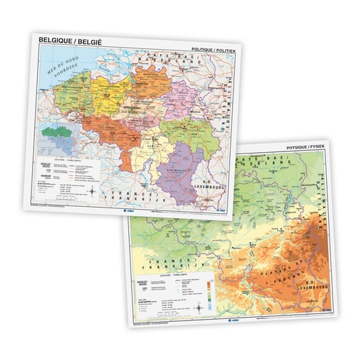 [6029] TWEEZIJDIGE KAART VAN BELGIË