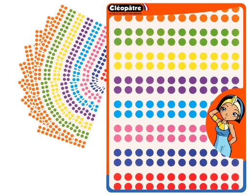 [8284] ROUND ADHESIVE STICKERS 8MM, 10 SHEETS
