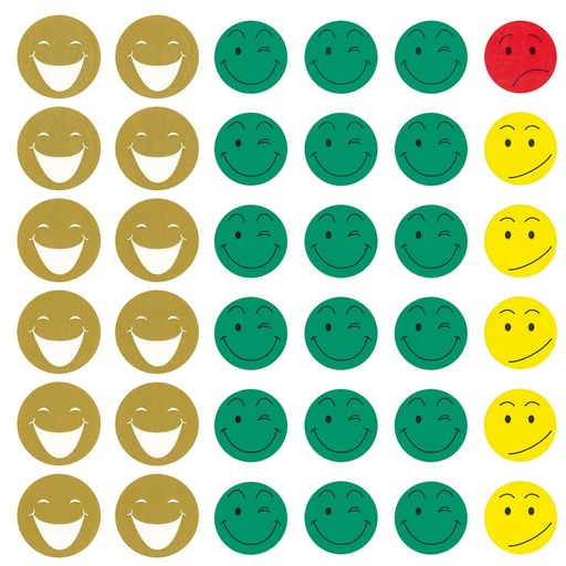 [82941] MR.SMILEY PLAKSTICKERS, 12 VEL