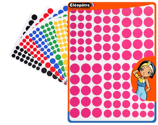 [82991] RONDE ZELFKLEVENDE STICKERS, 18 VELLEN